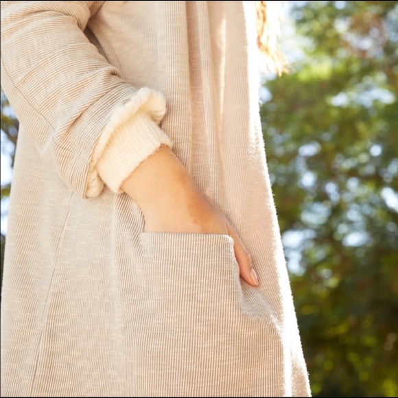 DONNI Ribbed Sweater Coat Grey One Size Fits All - Picture 7 of 10